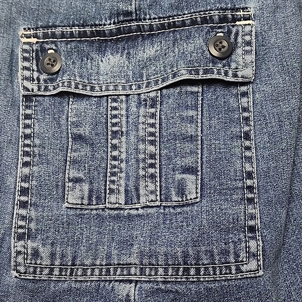 GAP Kids Blue Denim Dress with Pockets Sleeveless Jumper 100% Cotton